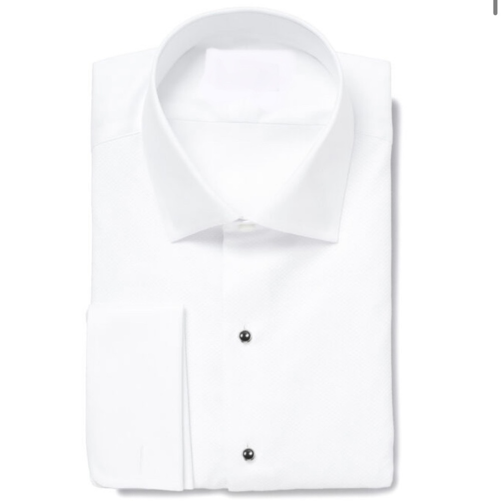 Tuxedo shirt with pique bib - custom, never worn
